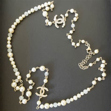 chanel long necklace replica inspired|faux chanel jewelry website.